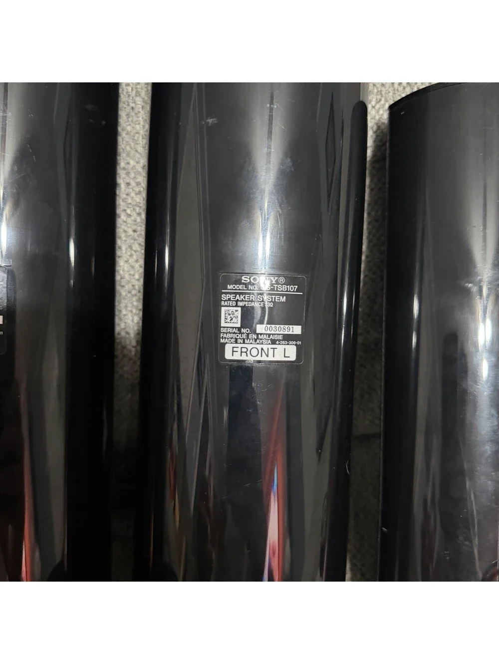 Sony SS-TSB107 SS-TSB106 Surround Sound 5 Speakers SS-CTB103